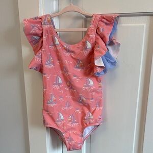 Ruffle Butts Pink Sailboat One Piece